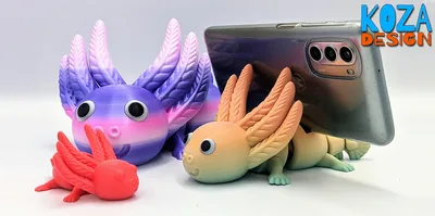 Axolotl toy and phone holder