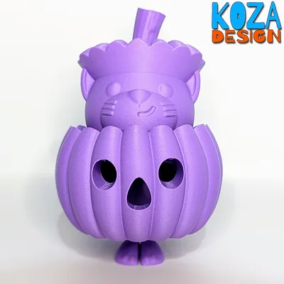 Pumpkin Cat with Hallowed Eyes