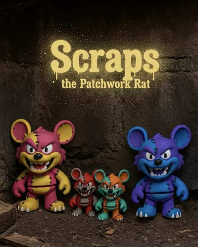 Scraps the Patchwork Rat